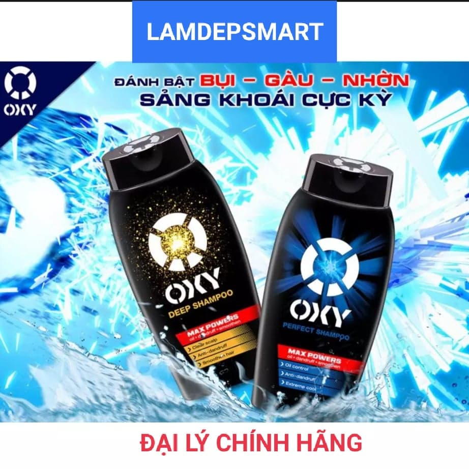 Dầu Gội đánh bật gàu và nhờn cho nam Oxy Perfect Shampoo 180ml