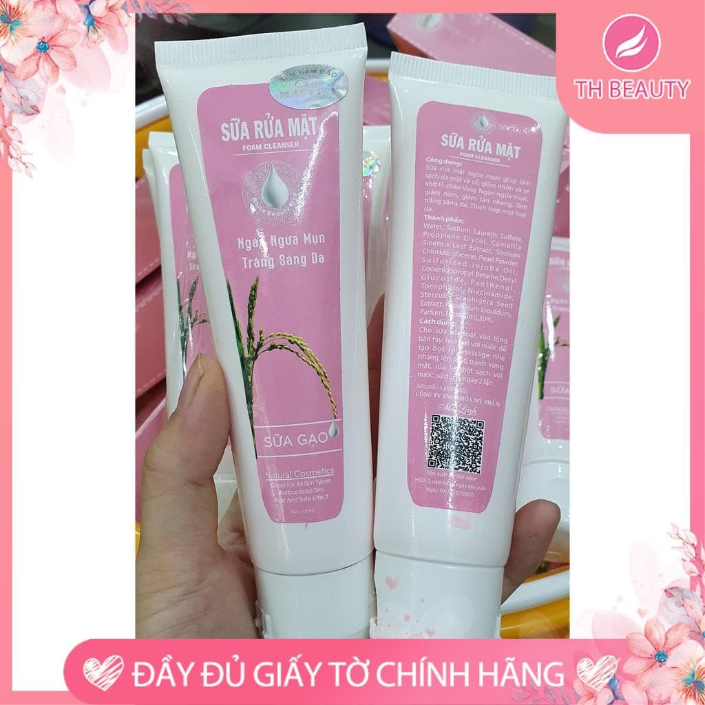 [HCM][Chính hãng] Sữa rửa mặt gạo sữa Tuýp Hồng