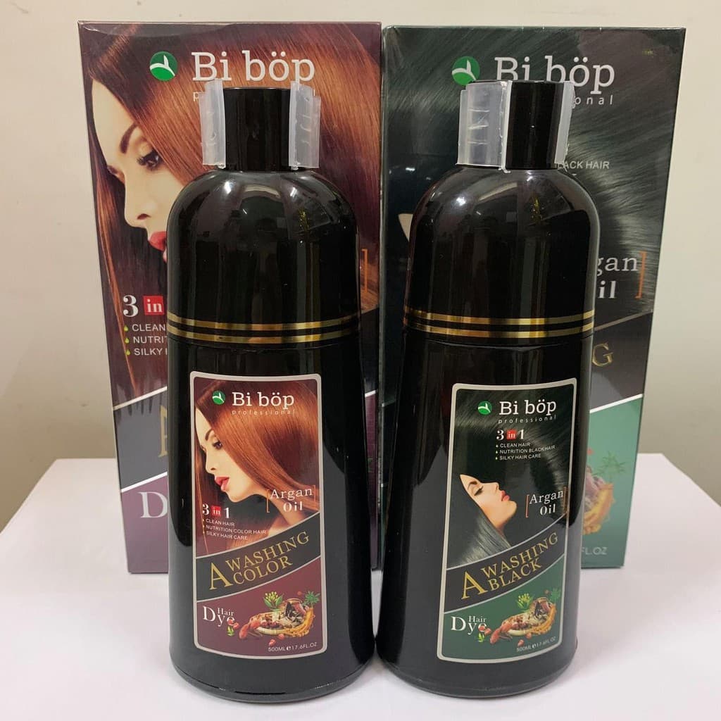 DẦU GỘI PHỦ BẠC ĐEN (NÂU) TÓC 3IN1 BIBOP NHẬT BẢN 500ML