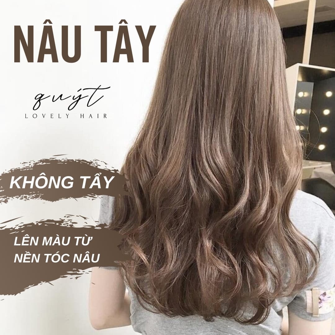 [HCM]Thuốc nhuộm tóc NÂU TÂY-Không Tẩy+Tặng kèm Oxy