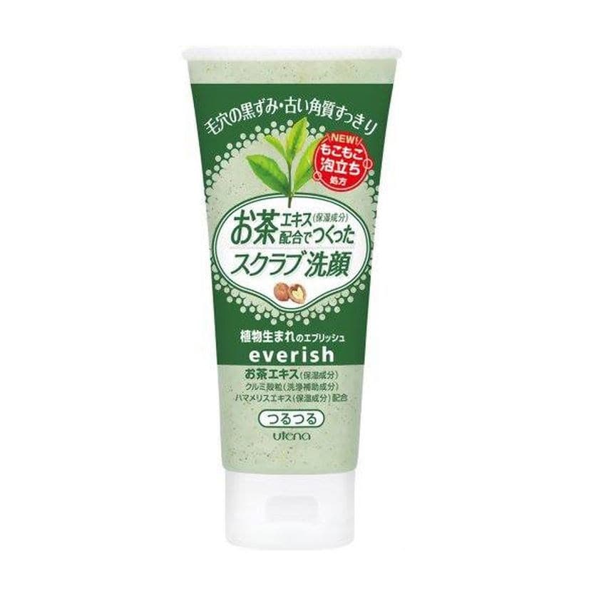 Sữa rửa mặt tẩy da chết Utena Everish Scrub 135g (Trà xanh)