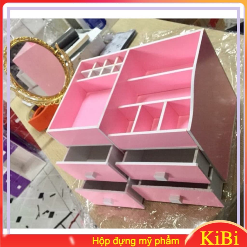 [HCM]KHAY ĐỰNG MỸ PHẨM 4 NGĂN HỒNG KHAY ĐỰNG SON ĐỒ TRANG ĐIỂM chất lượng