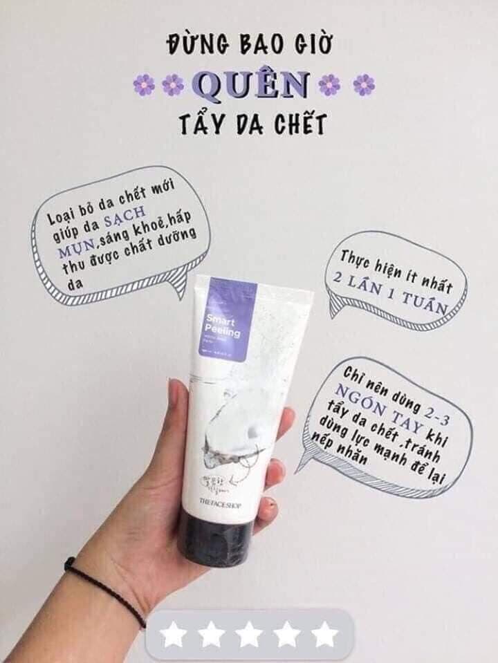 Tẩy Tế Bào Chết Dưỡng Da Tươi Sáng Với Chiết Xuất Từ Ngọc Trai The Face Shop Smart Peeling White Jewel 120ml [Others] - Tươi Shop