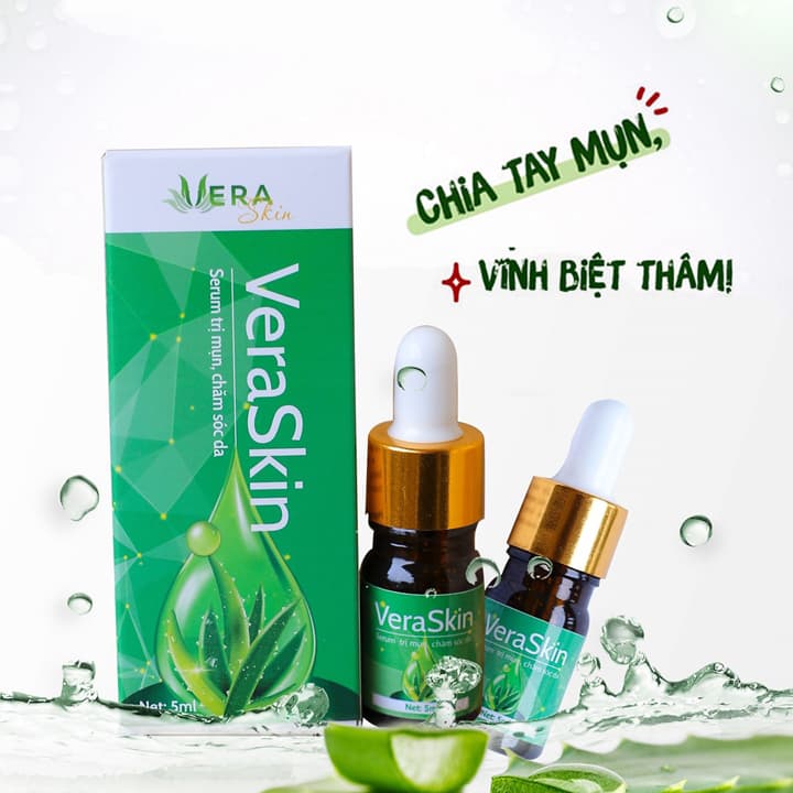 Serum Vera Skin 5ml - Tái Tạo Da Cao Cấp Hỗ Trợ Cải Thiện Mụn - Nám - Tàng Nhang - Sẹo Rỗ
