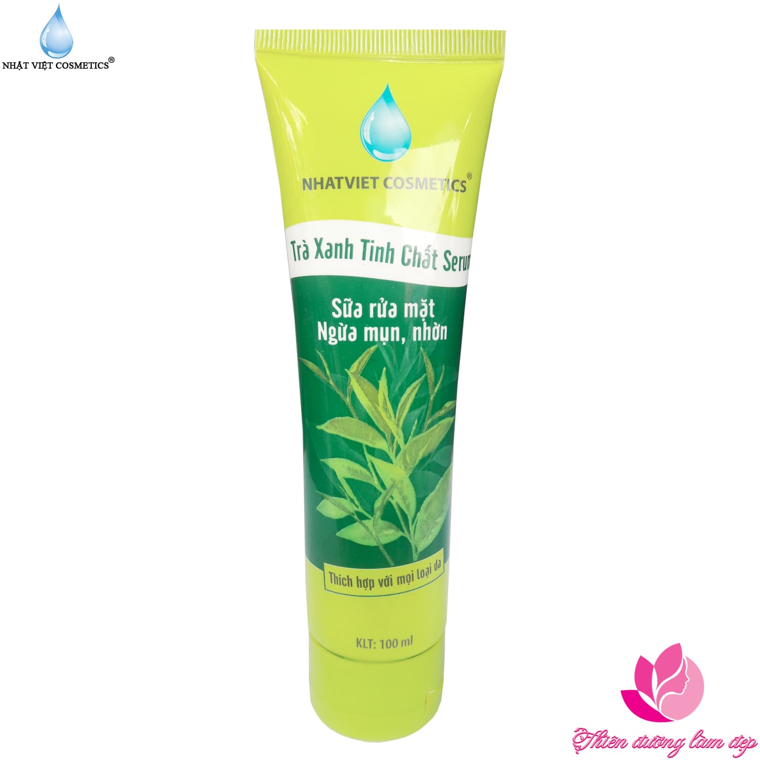 [HCM]Sữa rửa mặt ngừa mụn Nhờn Trà xanh tinh chất Serum NHẬT VIỆT COSMETICS - 100ml