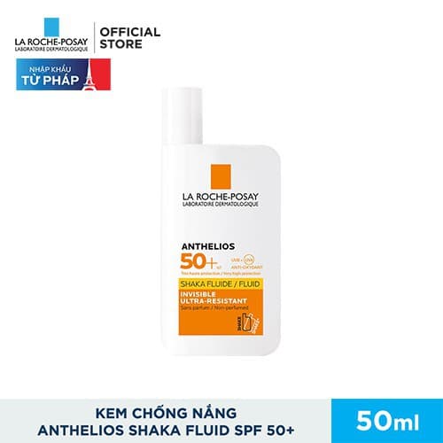 [HCM]Kem Chống Nắng Larocheposay Shaka Fuilde Anthelios Invisible dạng sữa lỏng nhẹ không nhờn rít 50ml