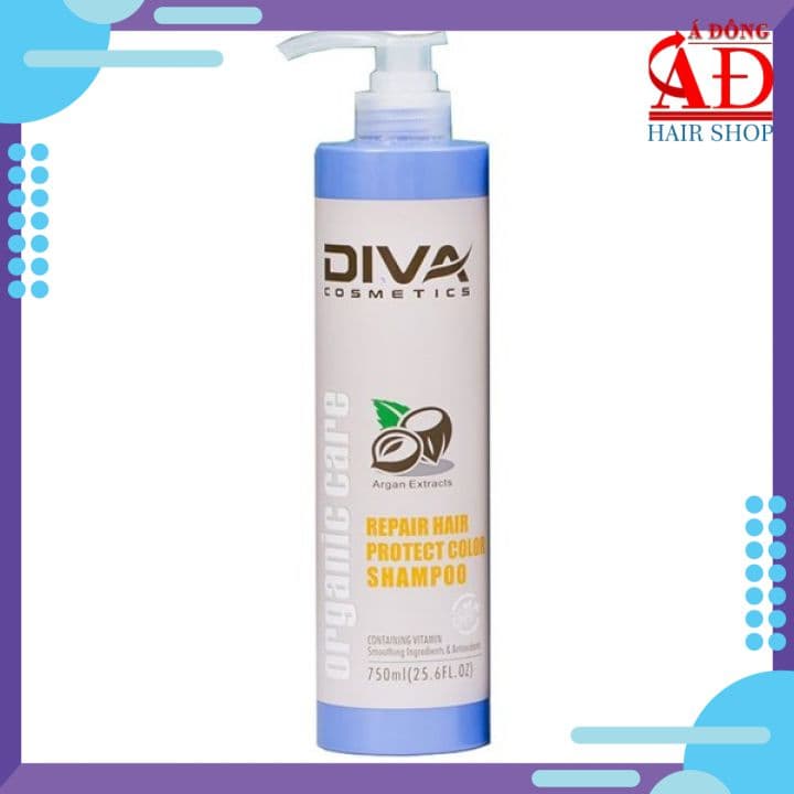 Dầu gội phục hồi giữ màu DIVA Collagen Hair Repair Protect Color 750ml (Chai)