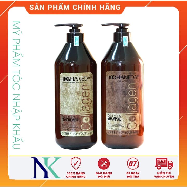 [HCM]Dầu Gội Xã Haneda Collagen Siêu Phục Hồi Tóc Yếu Hư Tổn 780Ml