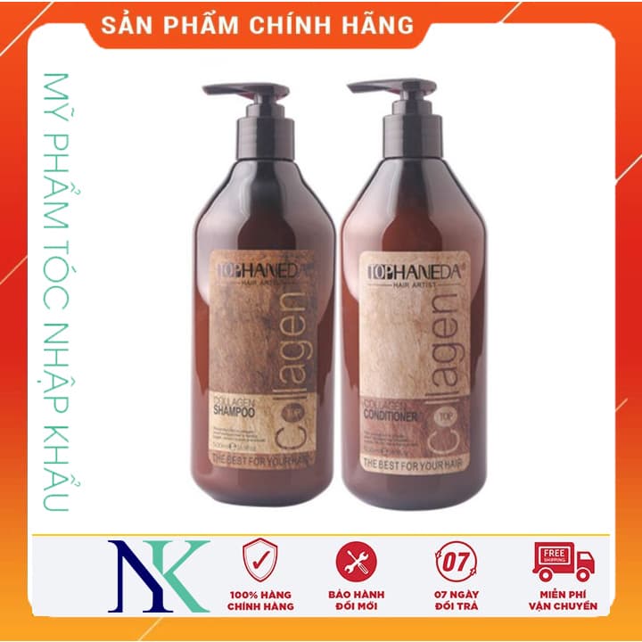 [HCM]Dầu Gội Xã Haneda Collagen Siêu Phục Hồi Tóc Yếu Và Hư Tổn Nặng 500Ml