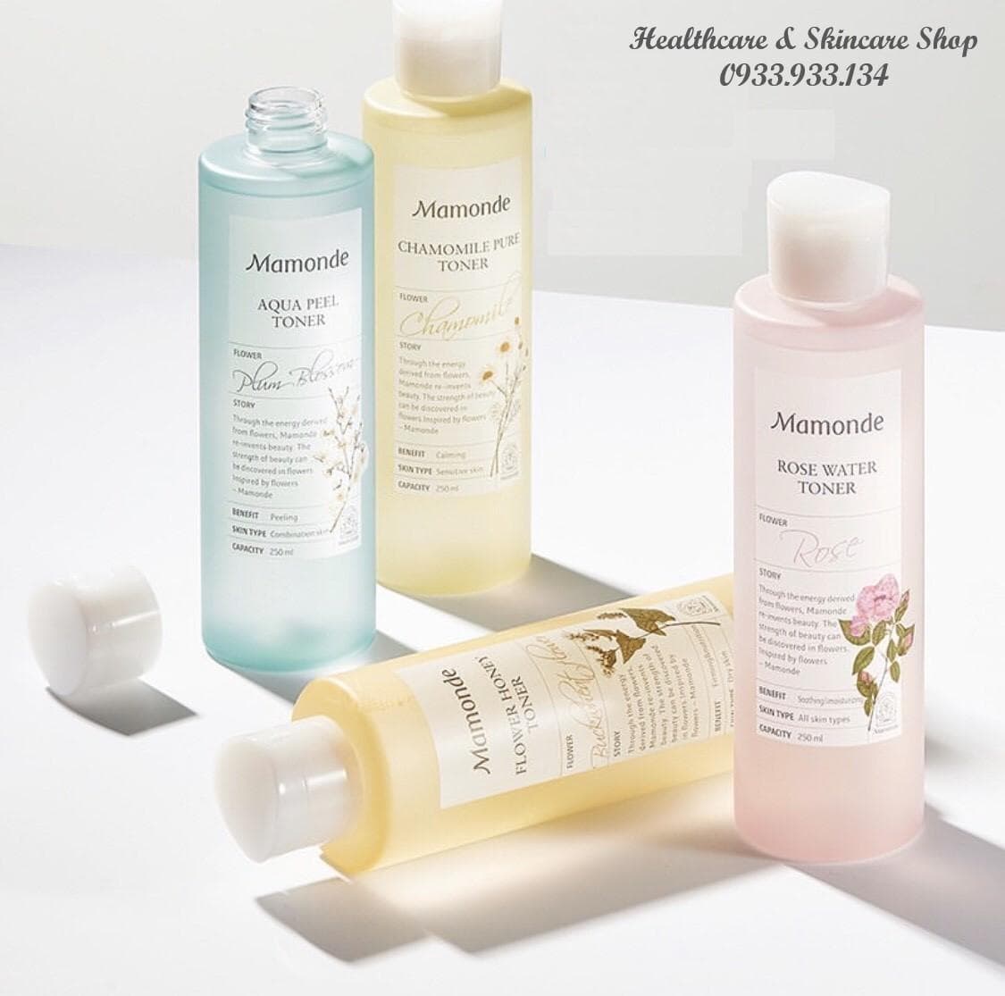 [HCM]Nước Hoa Hồng Không Cồn Mamonde Rose Water Toner 250ml