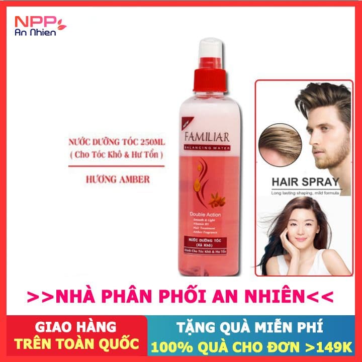Nước Dưỡng Tóc Familiar 2 Lớp Hồng Amber 250Ml- NPP AN NHIÊN