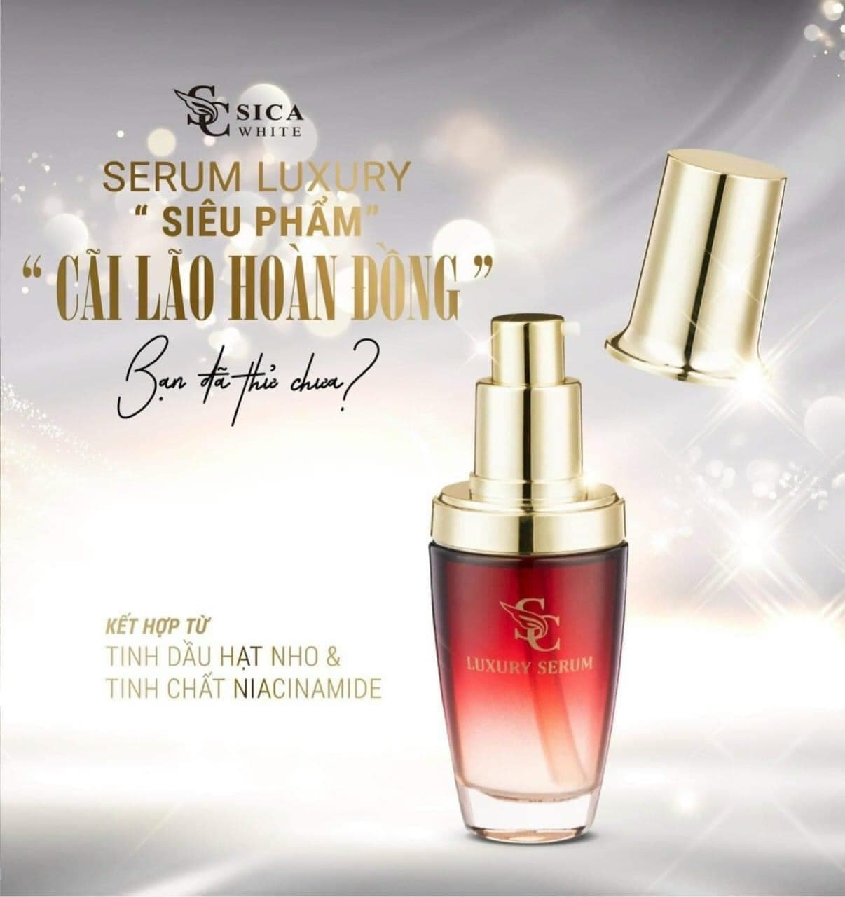 [HCM]SERUM LUXURY SICA WHITE CẤP ẨM CHO DA KHÔ  ( SERUM luxury Sica sicawhite) [chính hãng] tringanshop