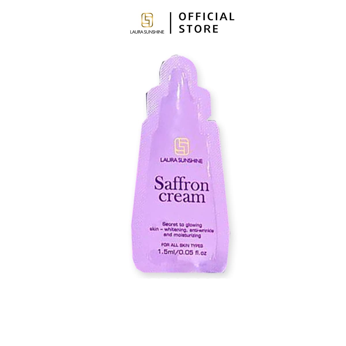 [HCM]1 Túi Kem Dưỡng Trắng Da Đêm Tinh Chất Nhuỵ Hoa Nghệ Tây Laura Sunshine Saffron Cream Mini Nuôi Dưỡng Làn Da ( 15ml)