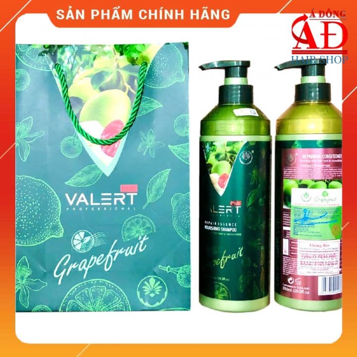 [Chính hãng] Bộ dầu gội xả bưởi Valert Grapefruit siêu mượt phục hồi ngăn rụng kích thích mọc tóc 850mlx2 (Anh)