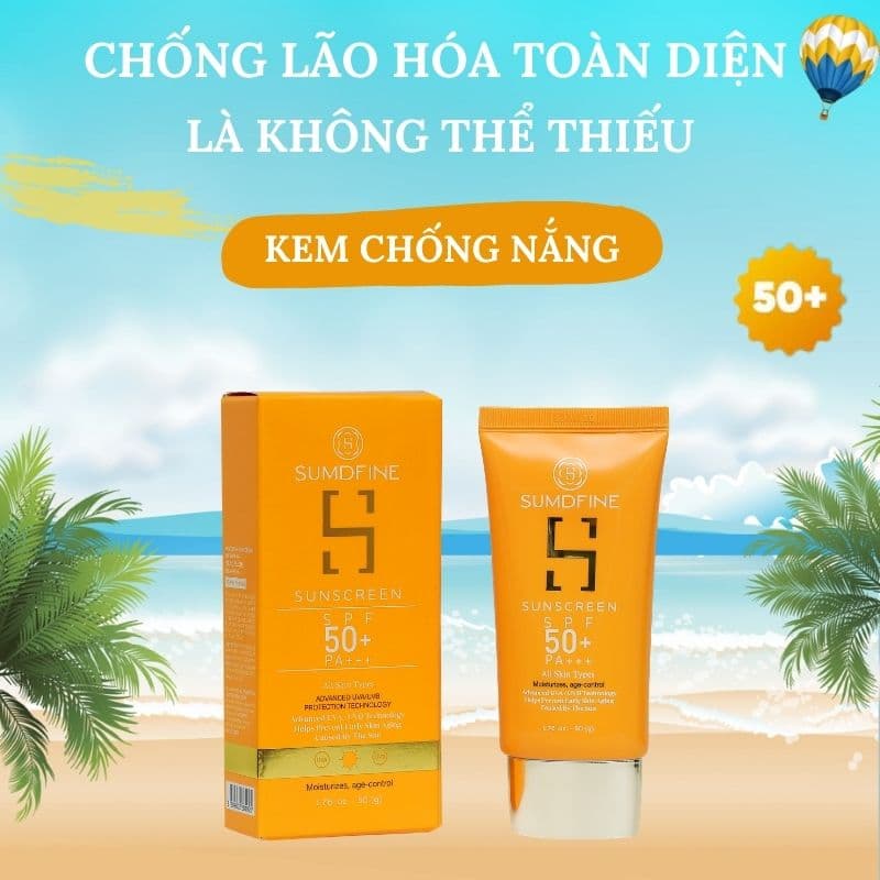 Kem chống nắng SPF 50 PA+++ Sumdfine - Kem chống nắng vật lý Sumdfine Sunscreen Hàn Quốc