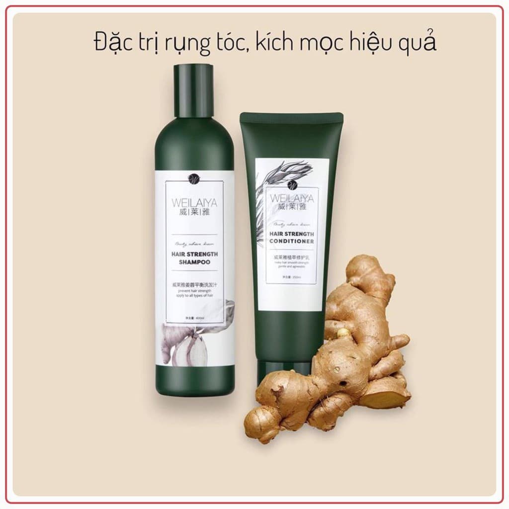 BỘ DẦU GỘI GỪNG xả weilaiya 400ml gội (tặng kèm sét mini) bao gồm 1 dầu gội + 1 dầu xả frorence86 Store