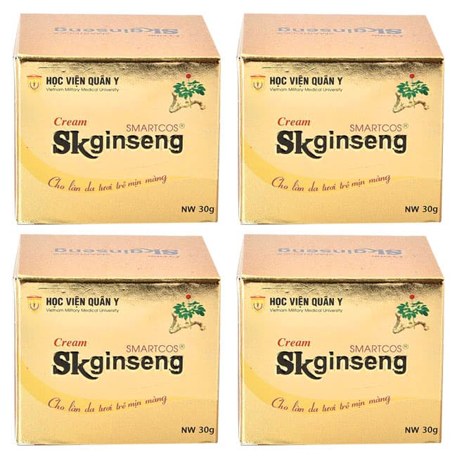 [ CHÍNH HÃNG- CHẤT LƯỢNG] COMBO 4 Lọ Kem SMARTCOS SK Ginseng dưỡng da trị nám tàn nhang của Học Viện Quân Y ( Lọ) 30 gram