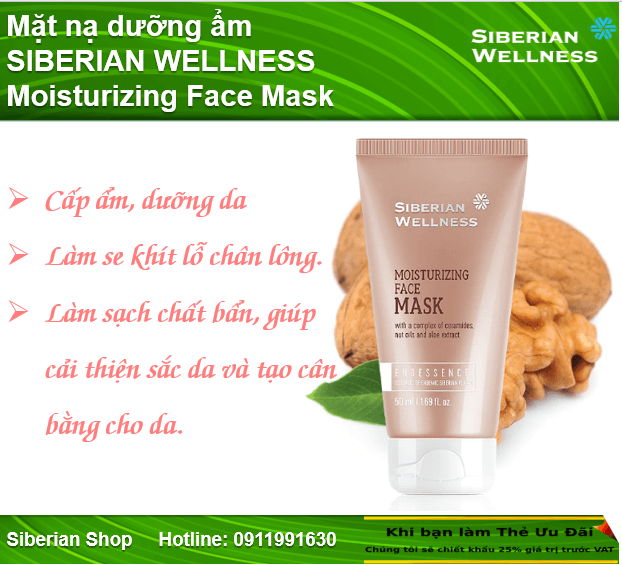 [HCM]Mặt nạ dưỡng ẩm - SIBERIAN WELLNESS Moisturizing Face Mask 50ml - 411571