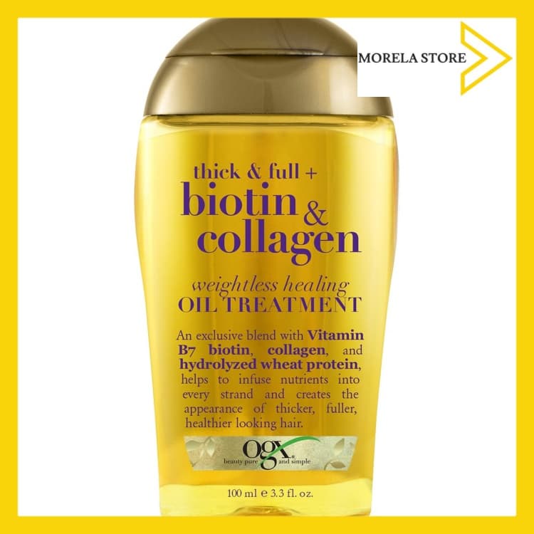 [HCM]Dầu dưỡng tóc OGX Thick & Full Biotin & Collagen Wightless Healing Oil Treatment 100ml