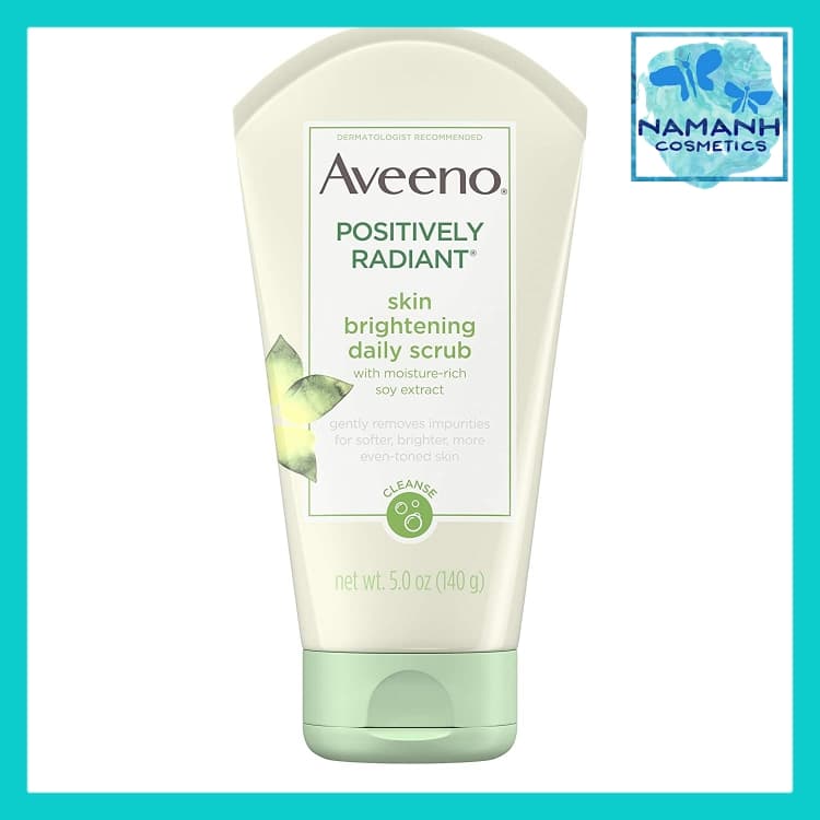 Sữa rửa mặt làm sáng da Aveeno Positively Radiant Skin Brightening Daily Facial Scrub 140g