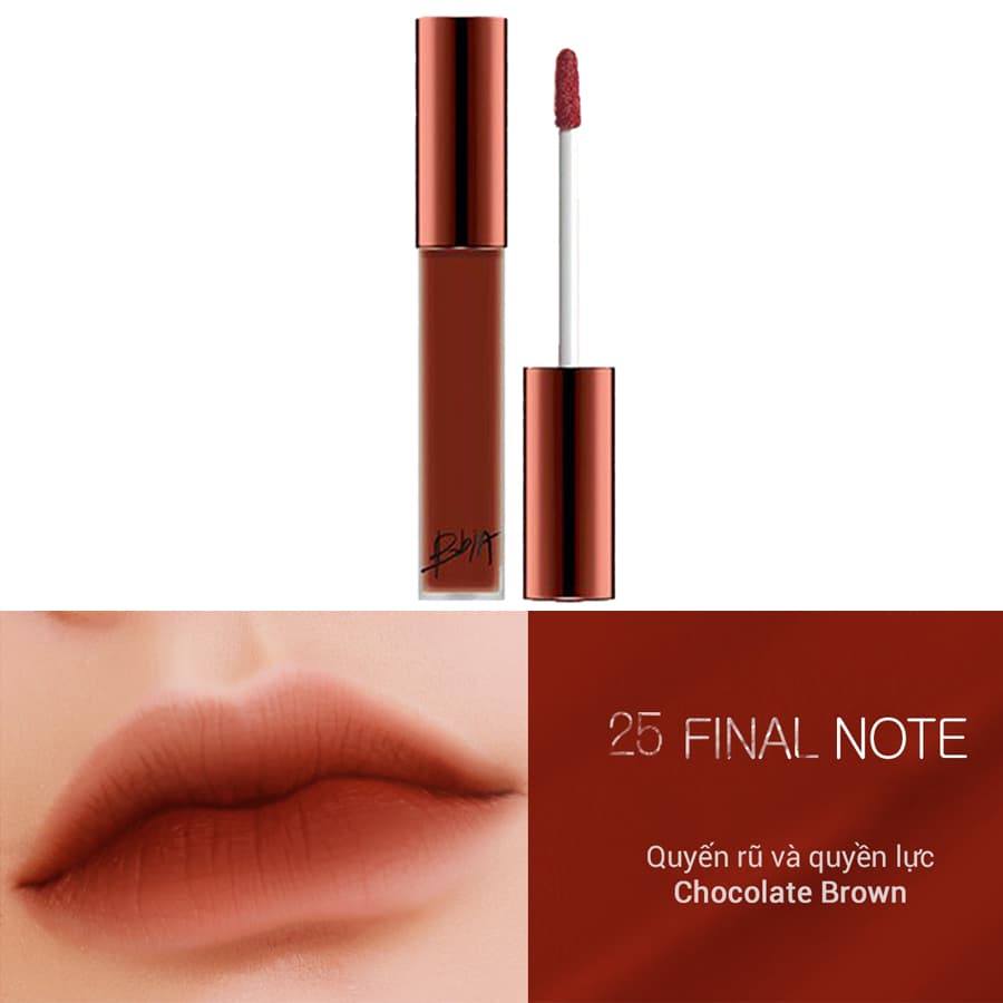 Son kem Bbia Last Velvet Lip Tint Version 5 Hàn Quốc No.25 Final Note