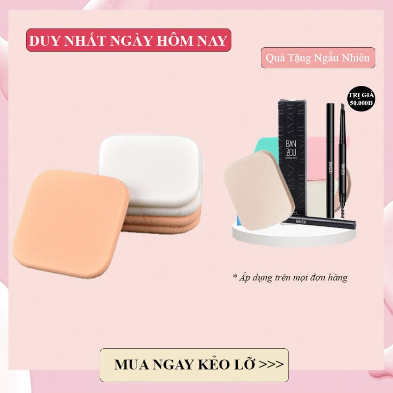 (MUA1 TẶNG 1) (hỗ trợ 99% phí ship) Mút trang điểm Bông tán kem Mút tán phấn Miếng mút trang điểm siêu Cute đẹp mịn đàn hồi cực tốt (màu ngẫu nhiên)(KHUYẾN MÃI duy nhất hôm nay))