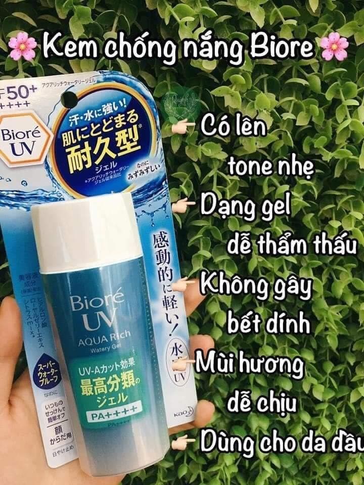 Kem chống nắng NHẬT BẢN Biore UV Aqua dạng gel chai cứng mẫu mới 2020 - Kem chống nắng Biore UV Aqua-2020