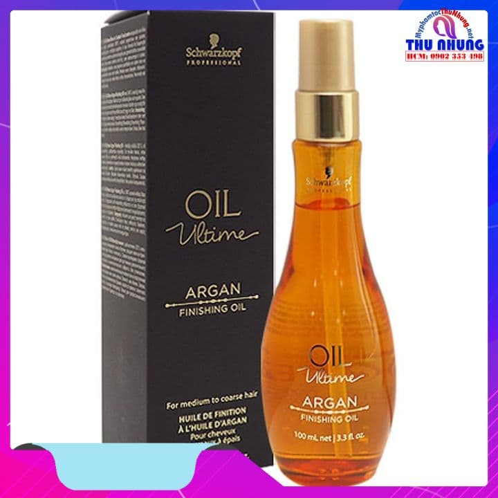 [HCM]Tinh dầu Schwarzkopf OIL Ultime Argan Finishing Oil 100ml dưỡng tóc từ sợi vừa đến to sợi (vàng cam)