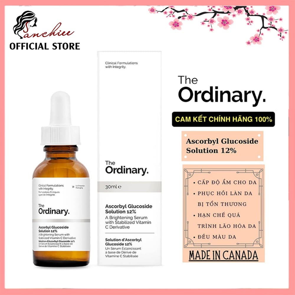 Serum The Ordinary Ascorbyl Glucoside Solution 12%.siêu Làm Sáng Mầu Da Dưỡng ẩm Chống lão hóa