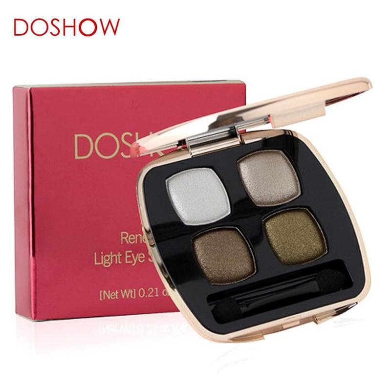 Phấn mắt Doshow 4 ô màu cực đẹp cao cấp Hàn Quốc 6g No.1 (Trắng vàng nâu)