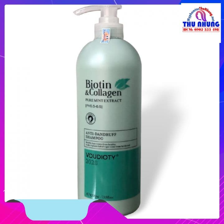 DẦU GỘI NGĂN GÀU BIOTIN XANH DƯƠNG - BIOTIN COLLAGEN ANTI DANDRUFF 1000ML