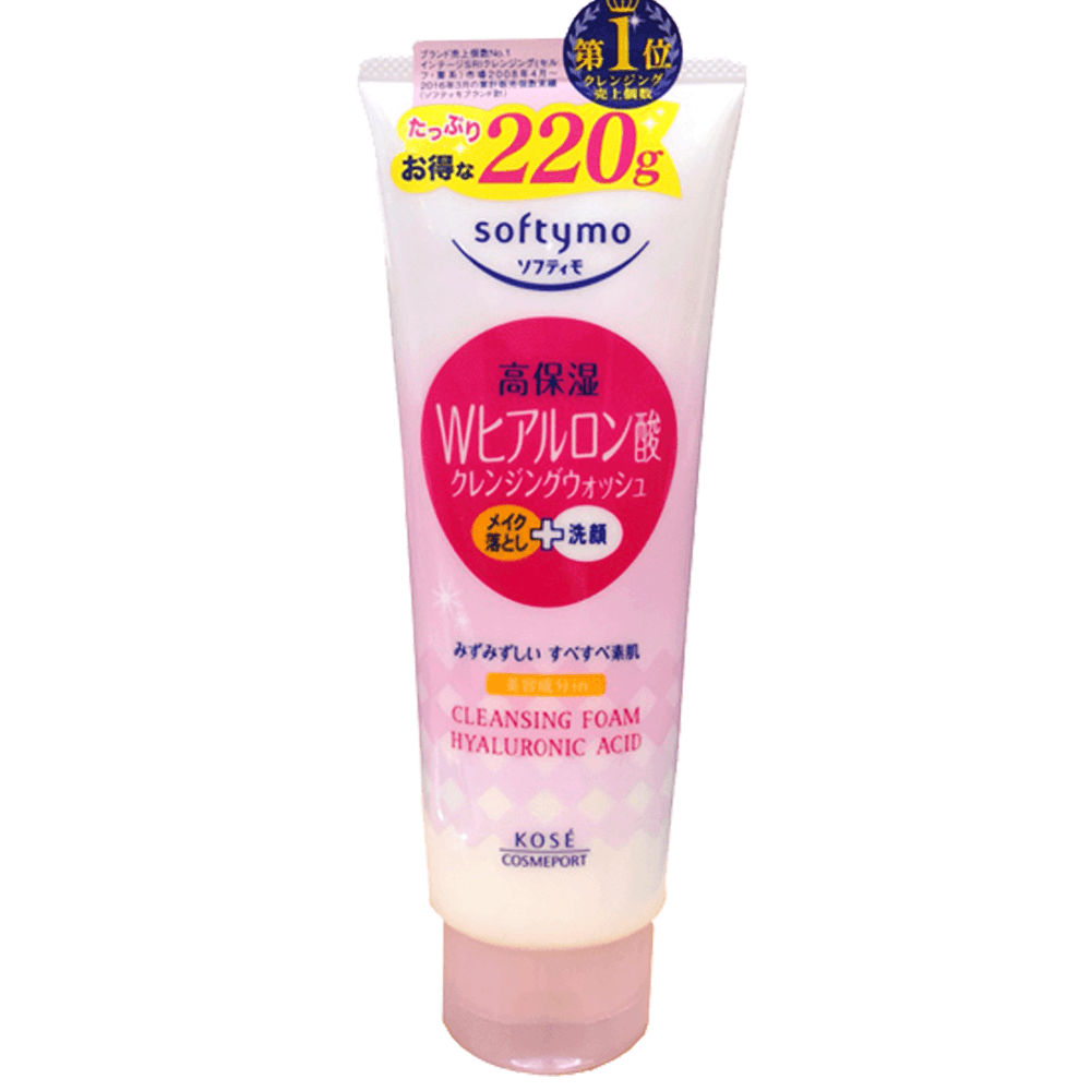 Sữa Rửa Mặt Kose Softymo Cleansing Foam Hyaluronic Acid 220g