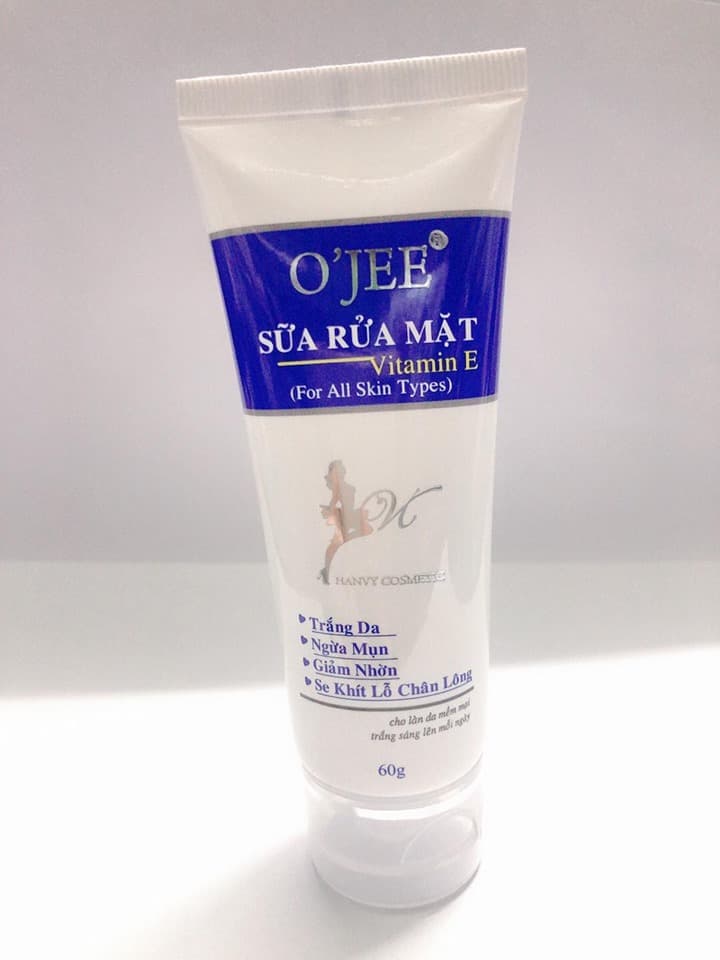 [HCM]Sữa rửa mặt Vitamin E - OJEE dưỡng trắng da - se khít chân lông - sạch nhờn - ngừa mụn 60gr