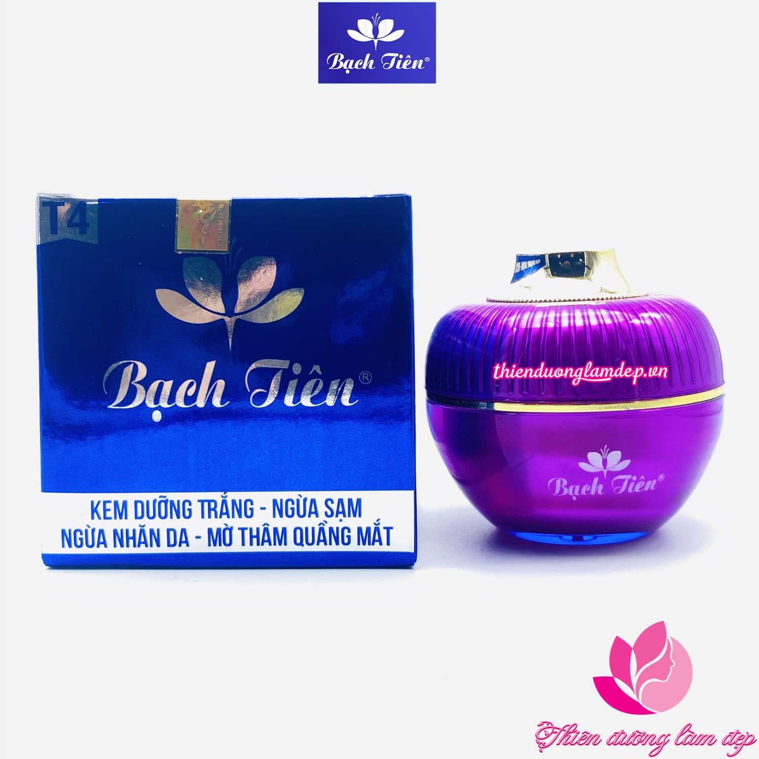 [HCM]Kem dưỡng trắng Ngừa sạm Ngừa nhăn da Mờ thâm quầng mắt T4 BẠCH TIÊN - 17g