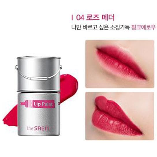 Son kem lì The Saem Lip Paint Hàn Quốc 4.5ml (#04 Rose Madder)