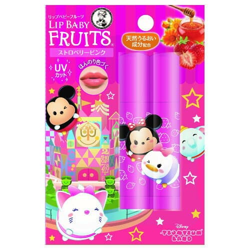 Bộ 02 Son dưỡng có màu Rohto Lip Baby Fruits  - Made in Japan (Màu hồng)