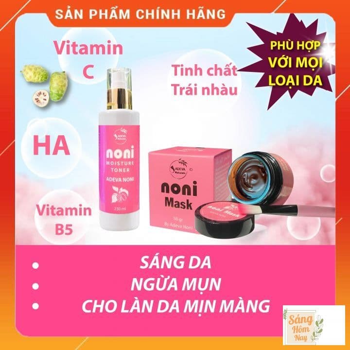 [HCM]Combo Toner 230 ml và Mặt nạ dưỡng da ⚡FREESHIP⚡ từ thiên nhiên Adeva Noni