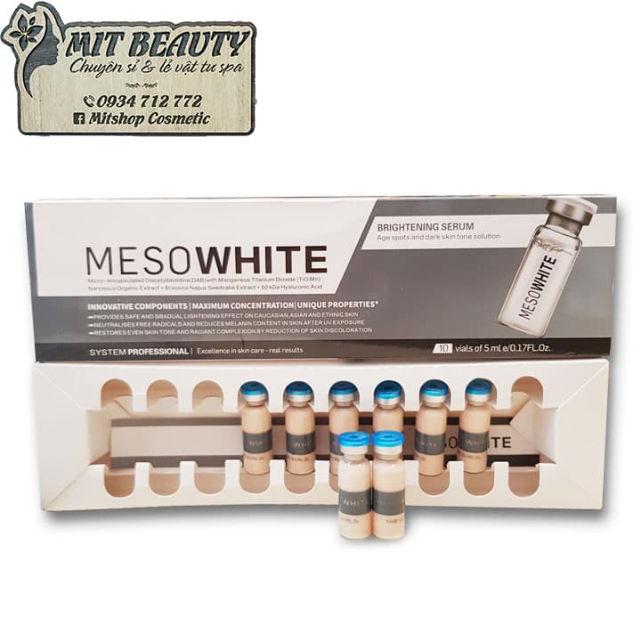 [HCM][Lẻ 1 ống] Serum Cấy Phấn Trắng Da Meso White Hàn Quốc