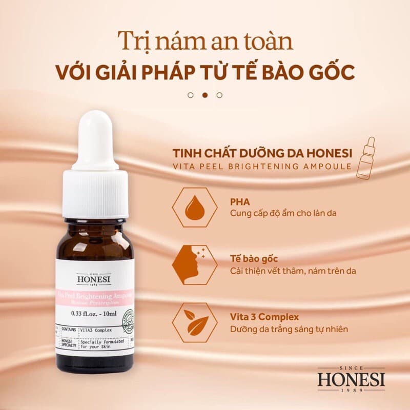 Tinh chất tế bào gốc Honesi Vita Peel Brightening Ampoule 10ml