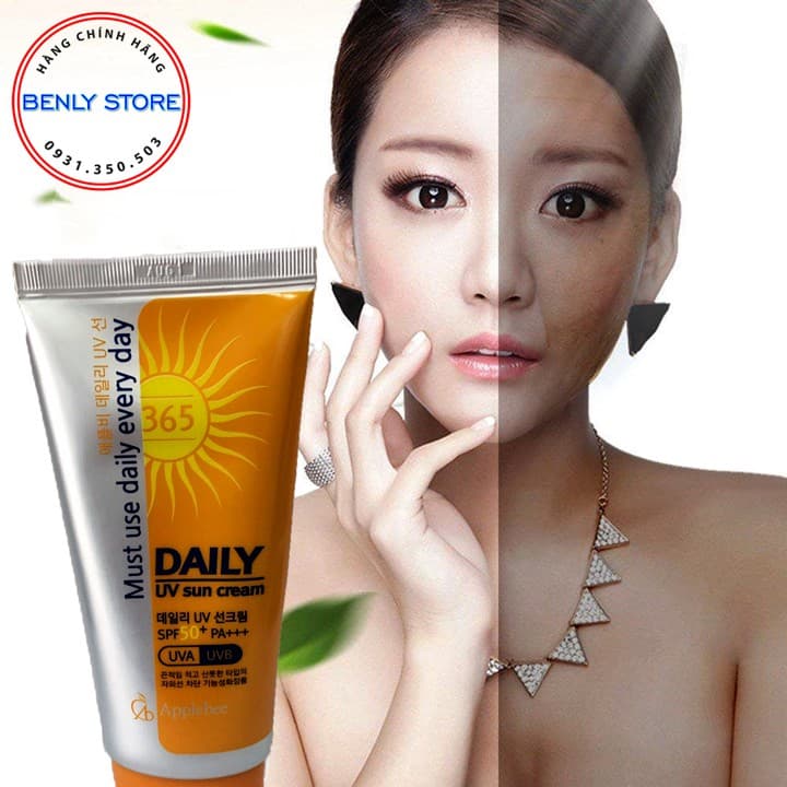 Kem chống nắng daily uv sun cream applebee- hàn quốc