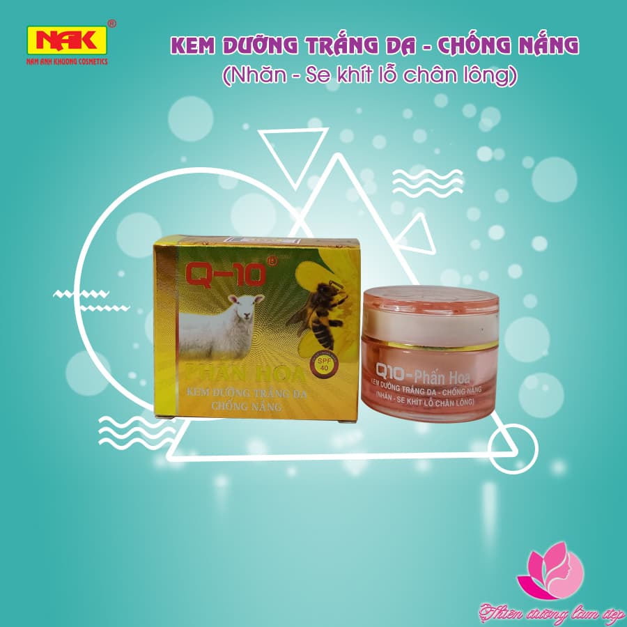[HCM]Kem dưỡng trắng da Chống nắng Nhăn Se khít lỗ chân lông Q-10 PHẤN HOA 12g