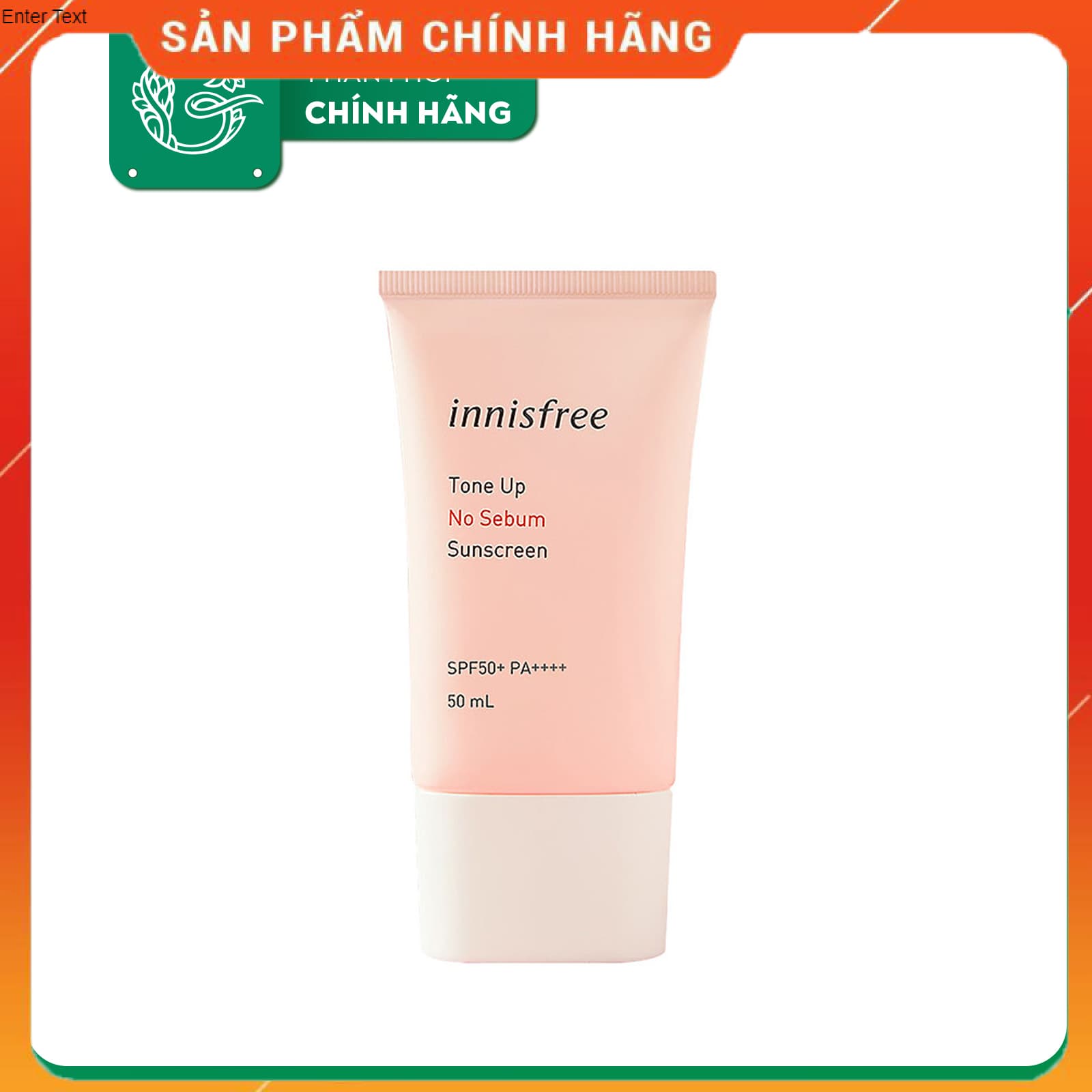[HCM]Kem Chống Nắng Kiềm Dầu Nâng Tông Da Innisfree Màu Hồng 50ml -Tredepstore