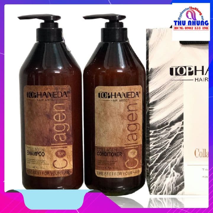 [HCM]Bộ dầu gội xả Top Haneda collagen cho tóc khô hư tổn 785ml