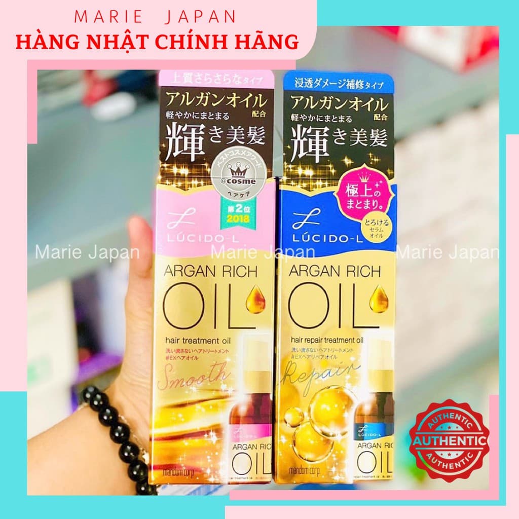 [HCM]Dầu Dưỡng Tóc Lucido Argan Rich Oil Nhật Bản 60ml
