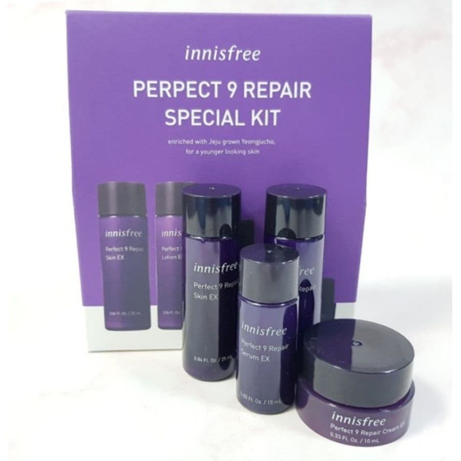 (MINI SIZE) KIT DƯỠNG DA INNISFREE PERFECT 9 SPECIAL KIT COMBO 4PCS
