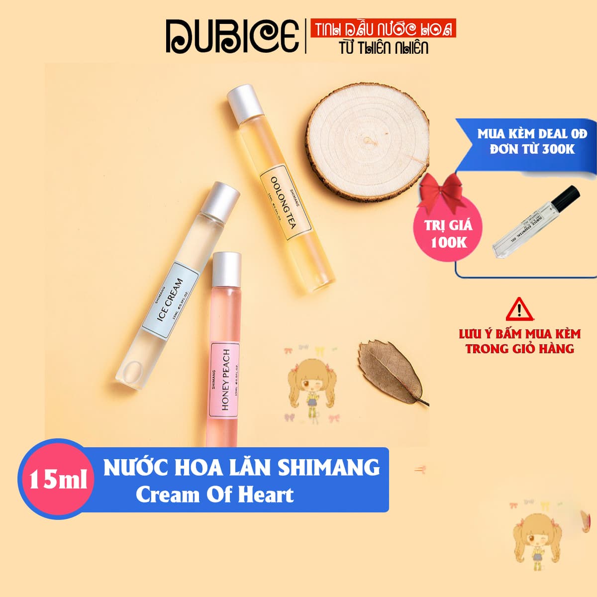[TPHCM] Nước hoa nam nữ dạng lăn Shimang Body Mist 15ml