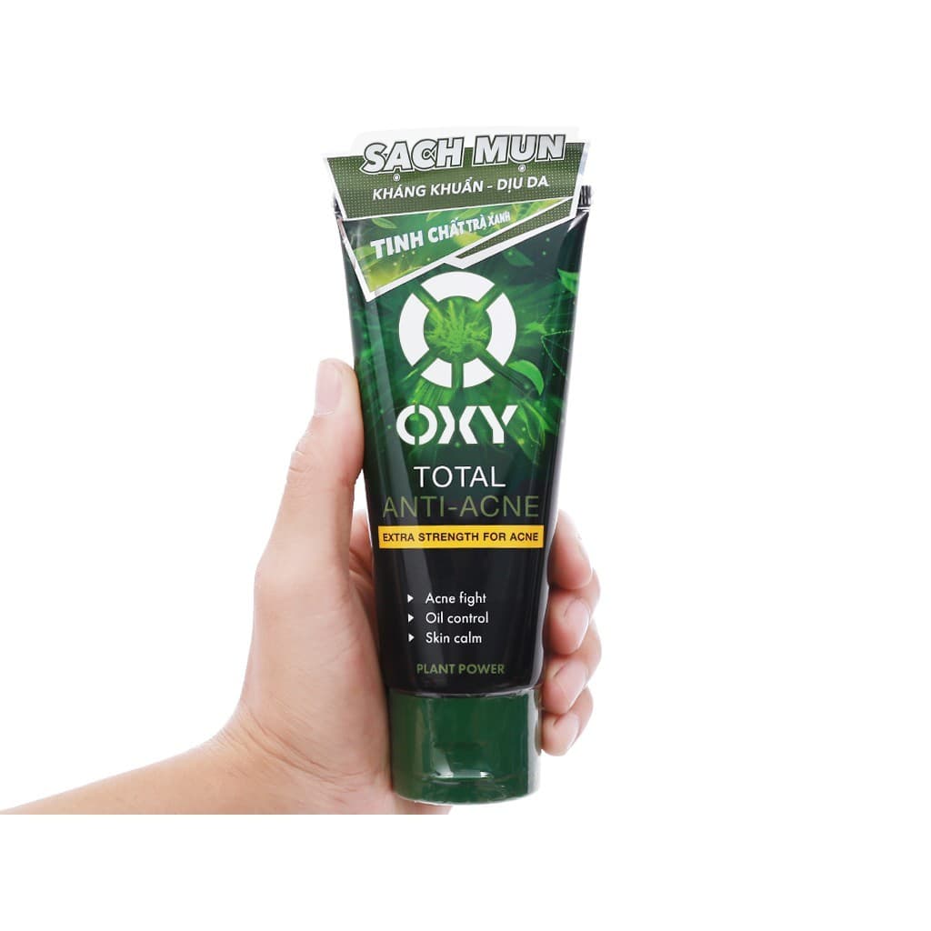 Sữa rửa mặt OXY Total Acne Prevent tinh chất trà xanh 100g