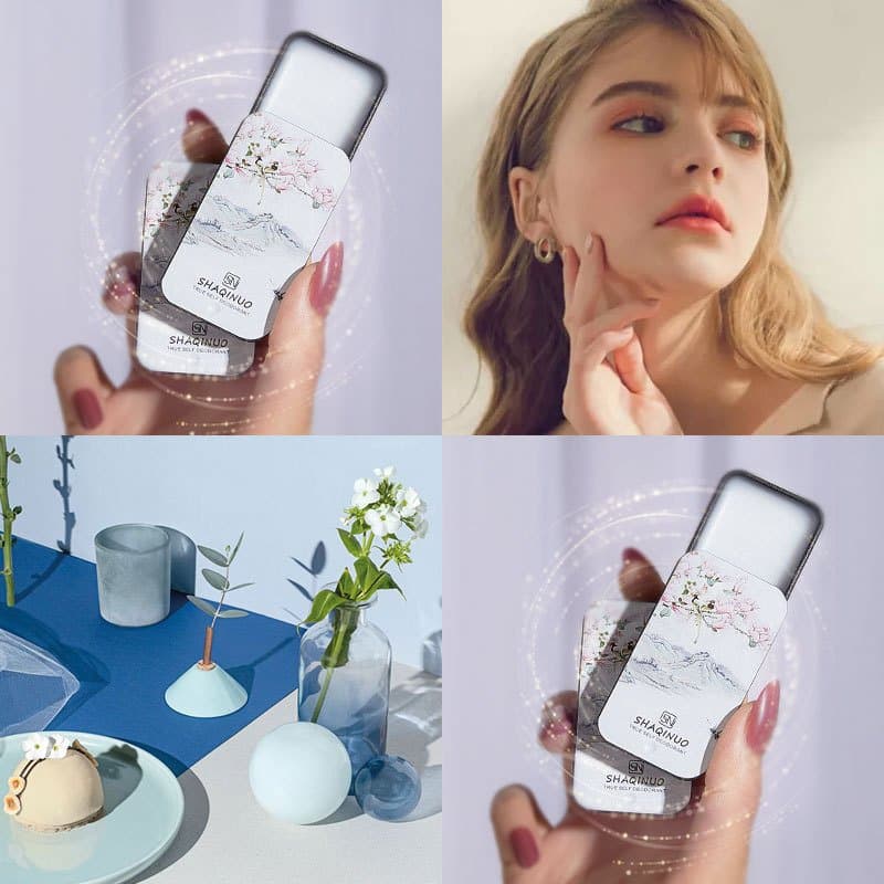 SET 3 hộp nước hoa khô hoa khô dạng sáp mini - hàng nội địa Trung - - Nước hoa dạng rắn thuận tiện bền và hương thơm lâu dài