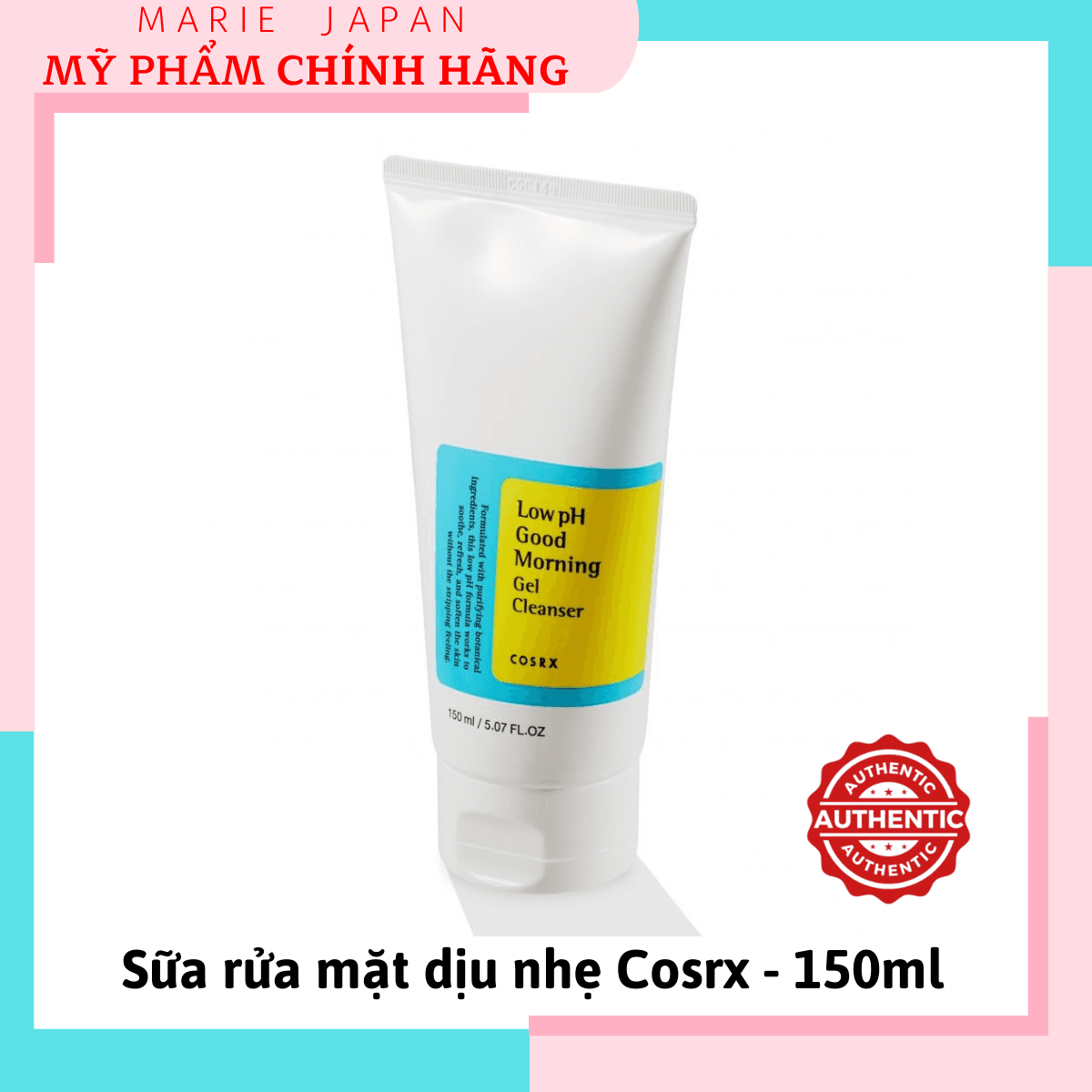 [HCM]Sữa Rửa Mặt Dạng Gel Dịu Nhẹ Cosrx Low PH Good Morning Gel Cleanser 150ml