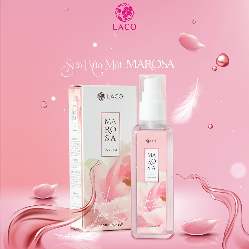 Sữa rửa mặt MAROSA LACO ít bọt dịu nhẹ cho làn da sạch sâu mềm mại